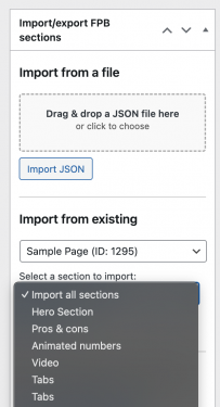 Flexible Sections Export Import Add‑on Flexible Sections Export Import Add‑on