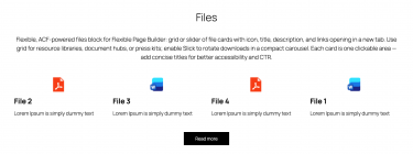 Flexible Files add-on Flexible Files add-on