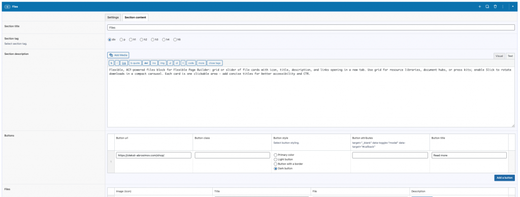 Flexible Files add-on Flexible Files add-on