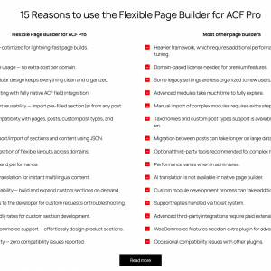 Flexible Pros and Cons add-on