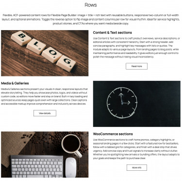 Flexible Rows add-on Flexible Rows add-on