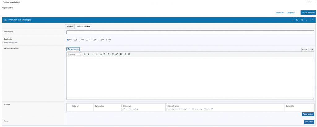 Flexible Rows add-on Flexible Rows add-on