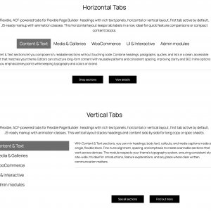 Flexible Tabs add-on