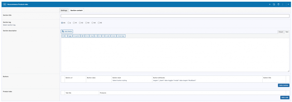 Flexible Woocommerce Products (Tabs) add-on Flexible Woocommerce Products (Tabs) add-on
