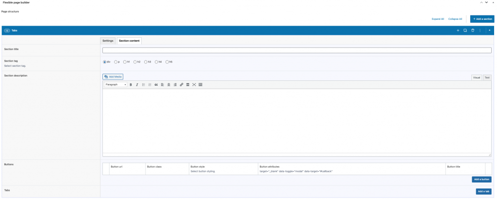 Flexible Tabs add-on Flexible Tabs add-on