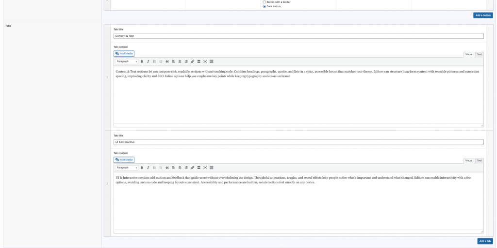 Flexible Tabs add-on Flexible Tabs add-on